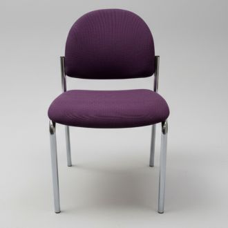 Used Light Grey Fabric Visitor Chair - Front