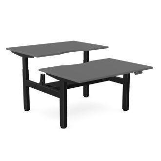 Elite Twin Sit-Stand Desk - Black Frame - Graphite