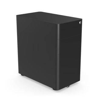 Elite Slimline 3 Drawer Matt Black Pedestal