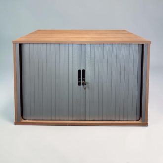 Second Hand Cherry Finish Tambour Cupboard - Front