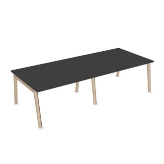 Flow 10 Person Meeting Table-Melamine - Dark Grey