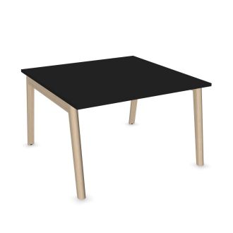 Flow 4 Person Meeting Table-Melamine - Black
