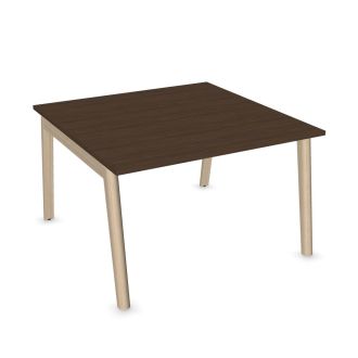 Flow 4 Person Meeting Table-Melamine - Dark Walnut