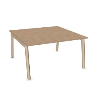 Flow 6 Person Meeting Table-Melamine - Amber Oak