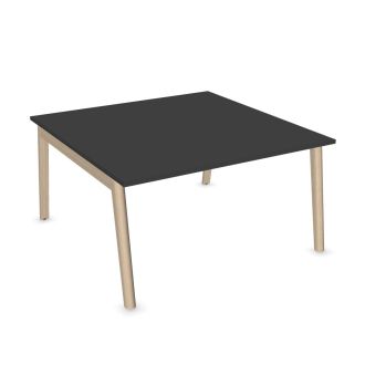 Flow 6 Person Meeting Table-Melamine - Dark Grey