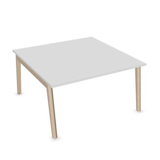 Flow 6 Person Meeting Table-Melamine - White