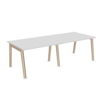 Flow 8 Person Meeting Table-Melamine - White