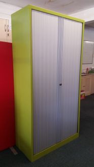 Used White Tambour Cupboard