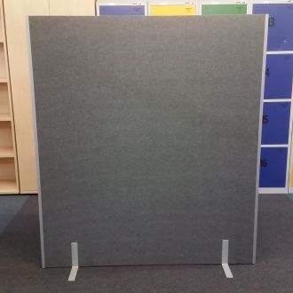 Used Grey Fabric Freestanding Screen