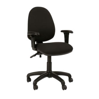 Fabric Office Chair with High Back - Adjustable Arms