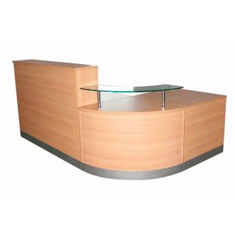 Karbon Reception Desk with Corner Unit-Beech
