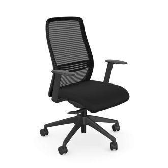 Logic Mesh Task Chair - Black Frame - Black Seat