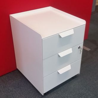 Used White 3 Drawer Pedestal