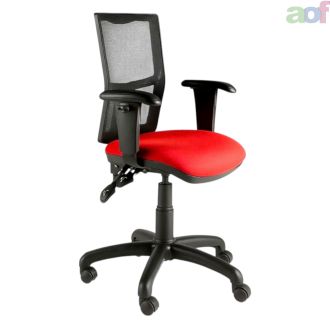 Mesh Back Chair - Red Seat