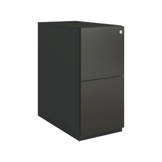 Bisley Note 2 Drawer Slimline Mobile Pedestal - Anthracite Grey