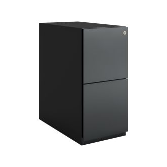 Bisley Note 2 Drawer Slimline Mobile Pedestal - Black