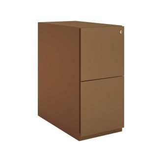 Bisley Note 2 Drawer Slimline Mobile Pedestal - Coffee