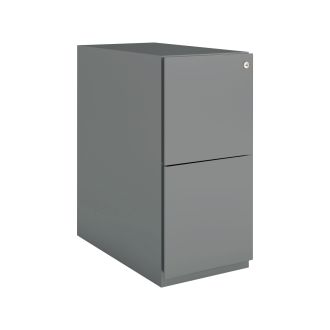 Bisley Note 2 Drawer Slimline Mobile Pedestal - Silver