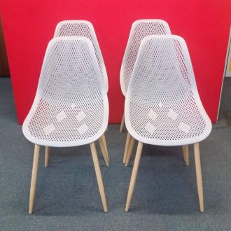 Used Light Grey Side Chairs - Set of 4 - Front