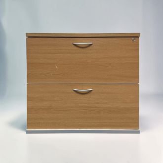 Used Light Oak 2 Drawer Side Filer - Front