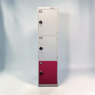Used Flexiform Storage Lockers - Pink Door In Middle
