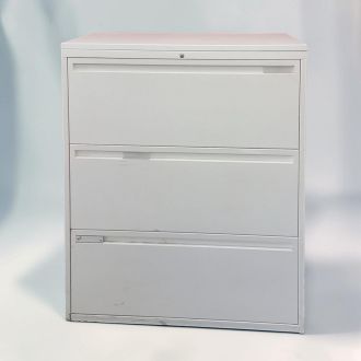 Used White 3 Drawer Side Filer