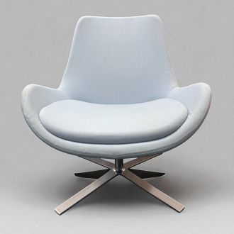 Used Orangebox Avi-01 Swivel Chair - Pastel Blue - Front