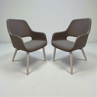 Used Pedrali Grey Fabric Armchairs - Set of 2