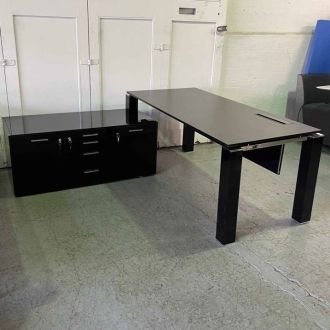 Second Hand Black Executive Desk