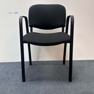 Used Black Fabric Stacking Chair