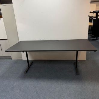 Used Black Flip Top Meeting Table - Power Module