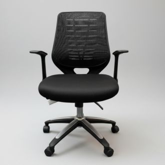 Used Black Mesh Back Operator Chair - Front