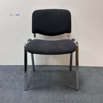 Used Charcoal Fabric Stacking Chair
