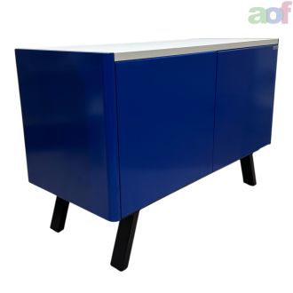 Second Hand Flexiform Blue Steel Credenza Unit