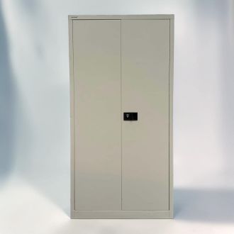 second Hand Display Bisley Stationery Cupboard - Light Grey - Front