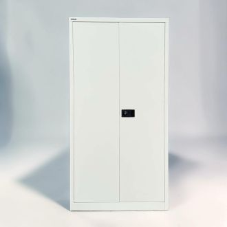Second Hand Bisley White Stationery Cupboard - Front