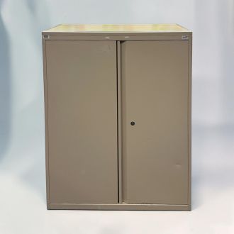 Used Bisley Pastel Pink Cupboard - Front