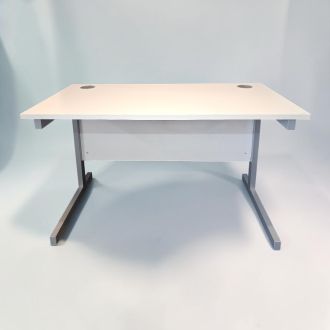 Second Hand White Office Desk - Front