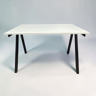 Second Hand White Office Desk - Front