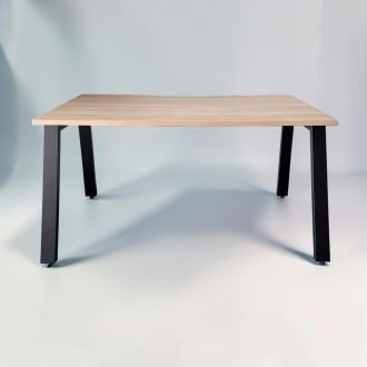 Second Hand Grey Craft Oak Bench Desk - Front
