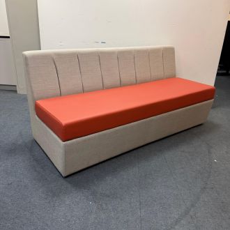 Second Hand High Back Purple & Grey 2 Seater Sofa