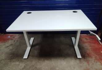 Second Hand White Height Adjustable Desk
