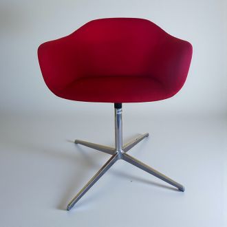 Used Modus Fabric Lobby Chair - Red