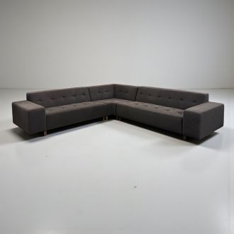 Used Grey Fabric L-Shaped Sofa