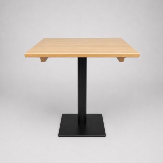 Second Hand Pedrali Square Wooden Meeting Table - Metal Pedestal Bases