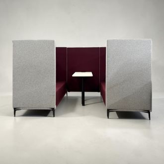 Used Techo Meeting Booth - Grey & Maroon