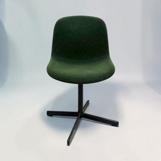 Second Hand Green Tweed Meeting Chairs Set - Front