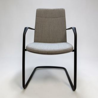 Used Orangebox Grey Fabric Meeting Chair - Front