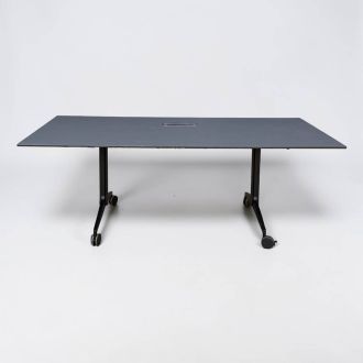 Black Flip-Top Meeting Table - Front