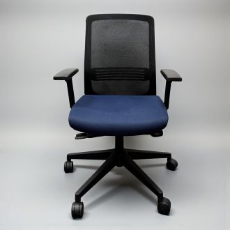 Used Elite Office Chair - Blue Seat - Front